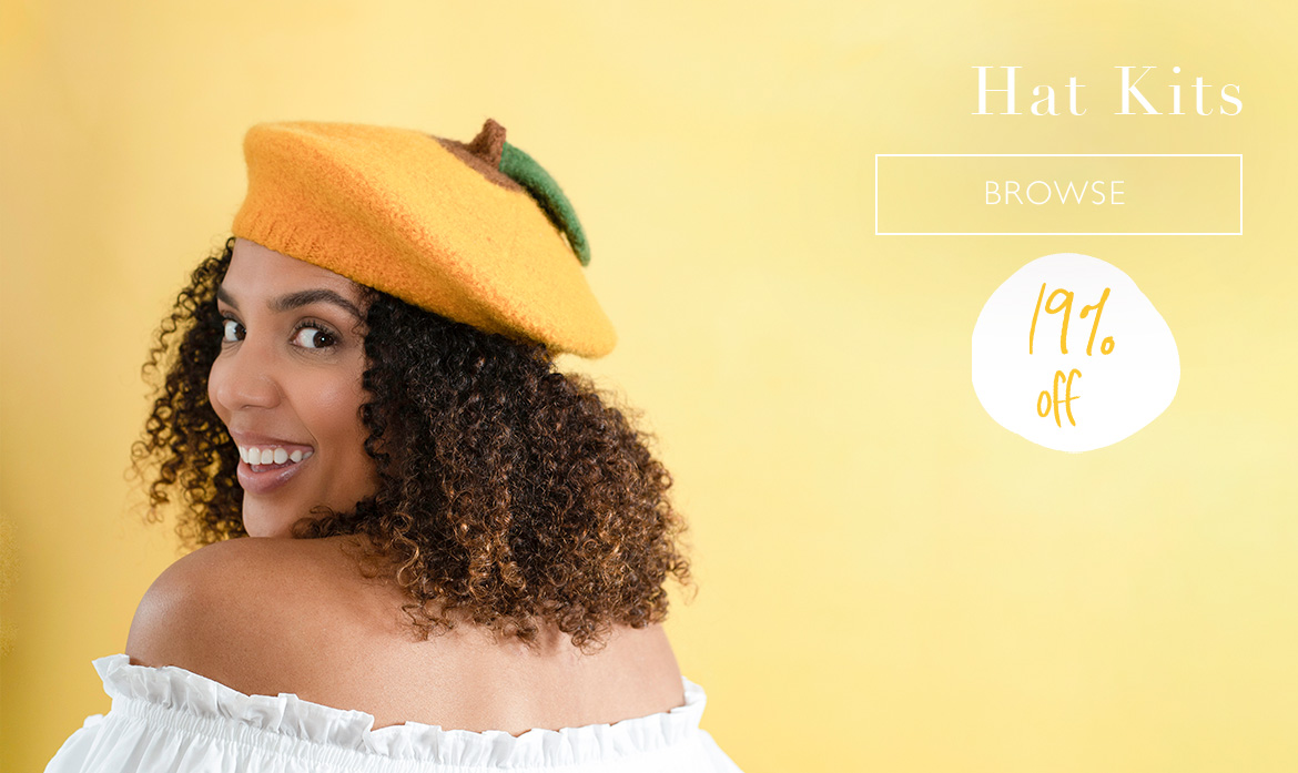 Hat kits knit discount lemon citrus felted beret toft